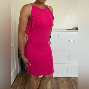 Ann Taylor Pink Sundress with Ruffle Detail